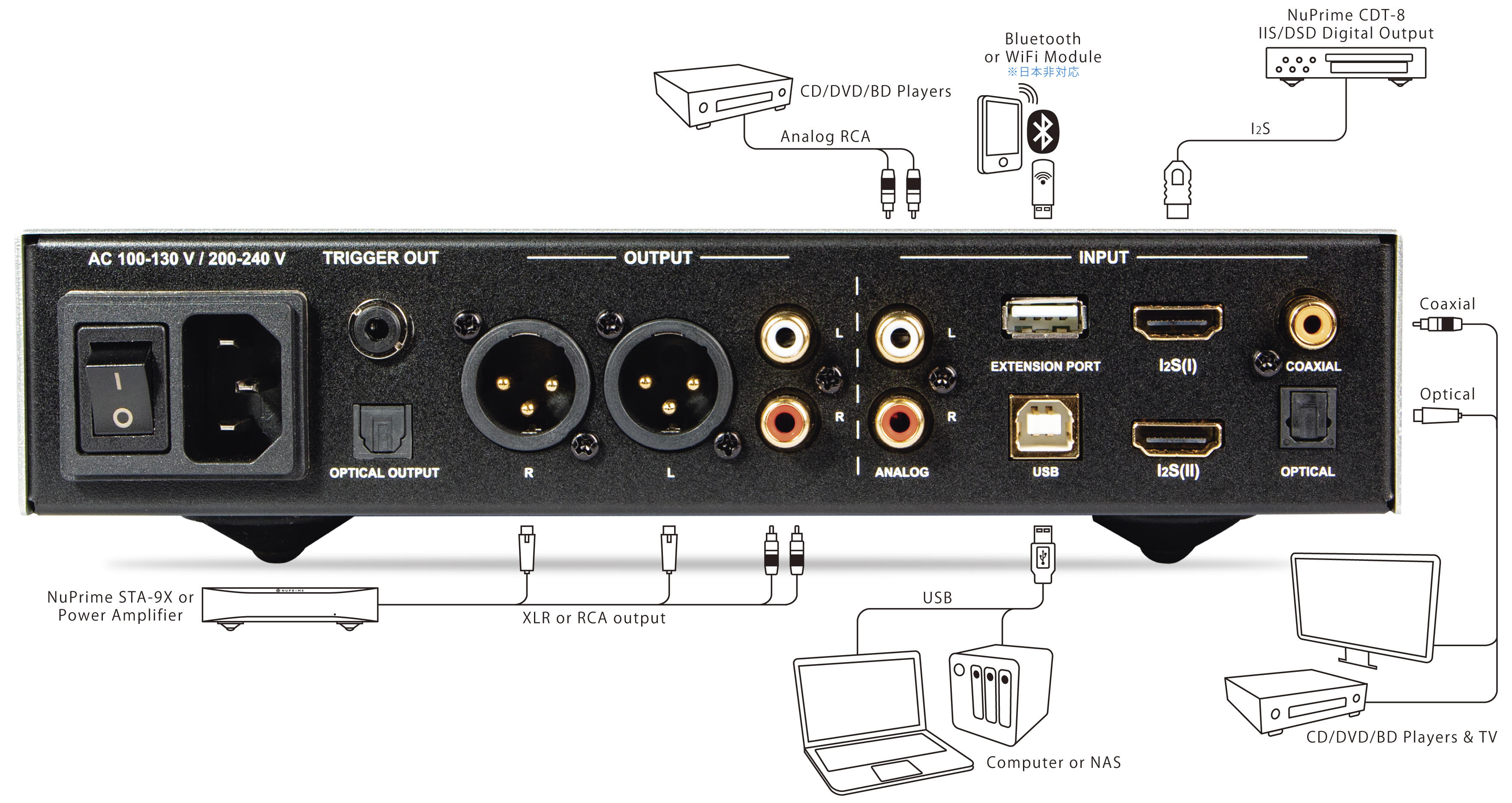 Dac-9X Rear panel